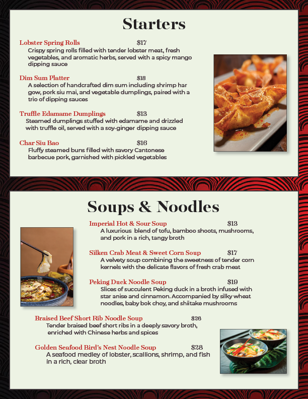 Uptown menu page 1